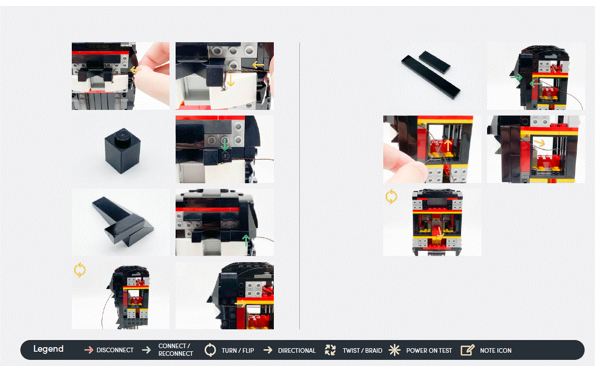 LIGHT MY BRICKS 76182 Batman Cowl Light Kit Installation fig 10