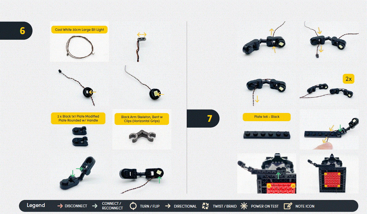 LIGHT MY BRICKS 76182 Batman Cowl Light Kit Installation fig 13