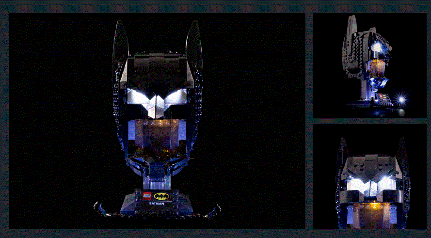 LIGHT MY BRICKS 76182 Batman Cowl Light Kit Installation fig 17
