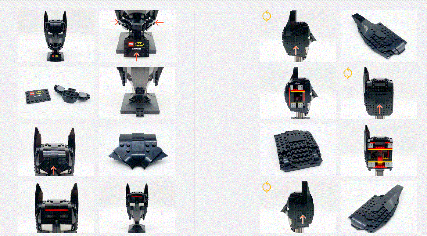 LIGHT MY BRICKS 76182 Batman Cowl Light Kit Installation fig 8