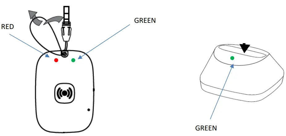 careium 450 Mobile Social Alarm -GREEN