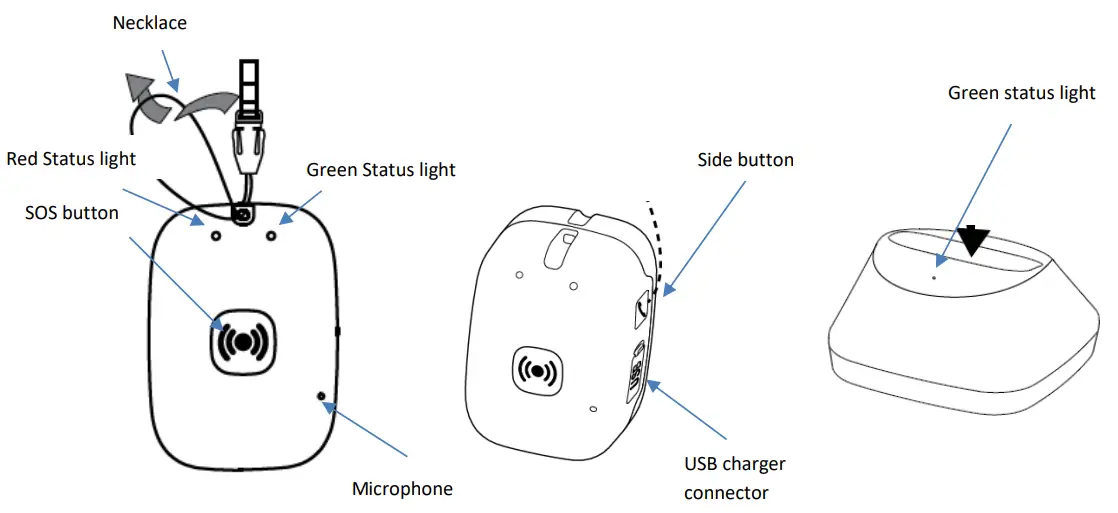 careium 450 Mobile Social Alarm -Microphone