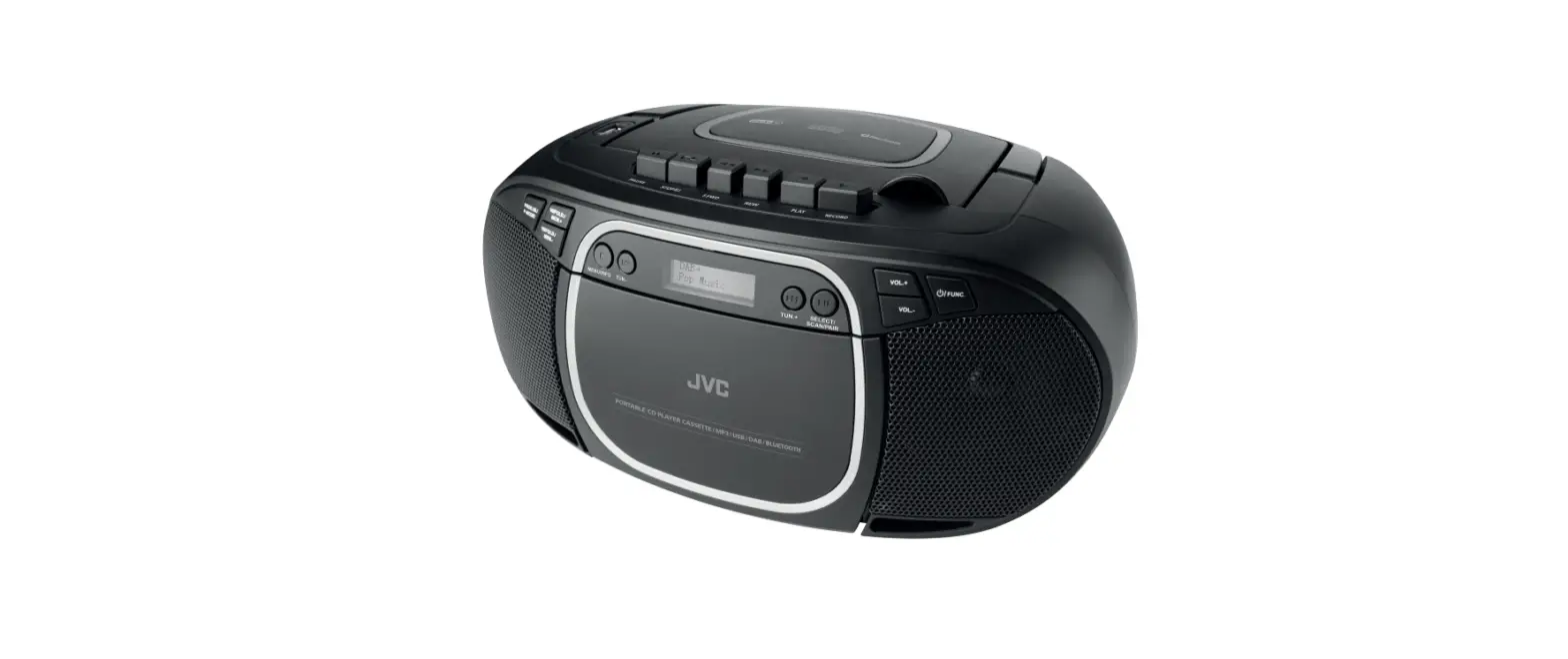 Jvc Rc-e561b-dab Portable Cd Player With Cassette-mp3-usb-dab Plus Bluetooth Instruction Manual