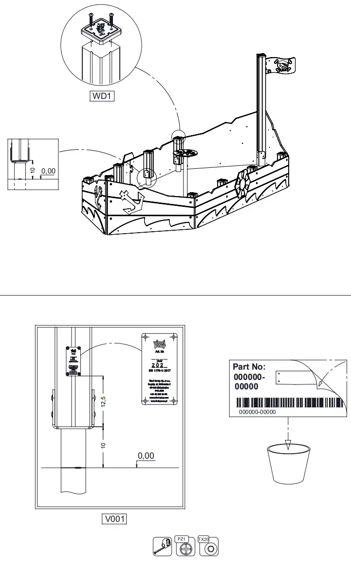 vinci play WD1416 Solo Sandbox Pirate - Fig 11