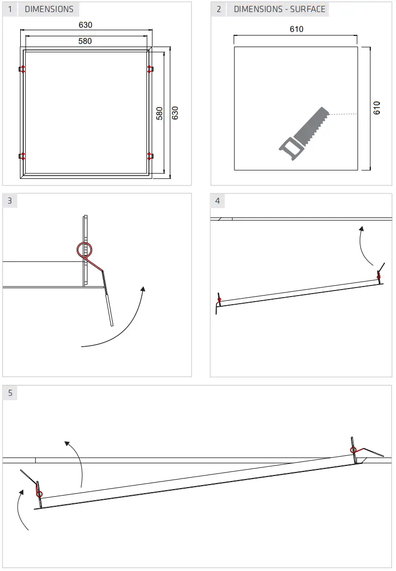 LENA LIGHTING Compact LED Evo P Recessed Ceiling Light - fig 12