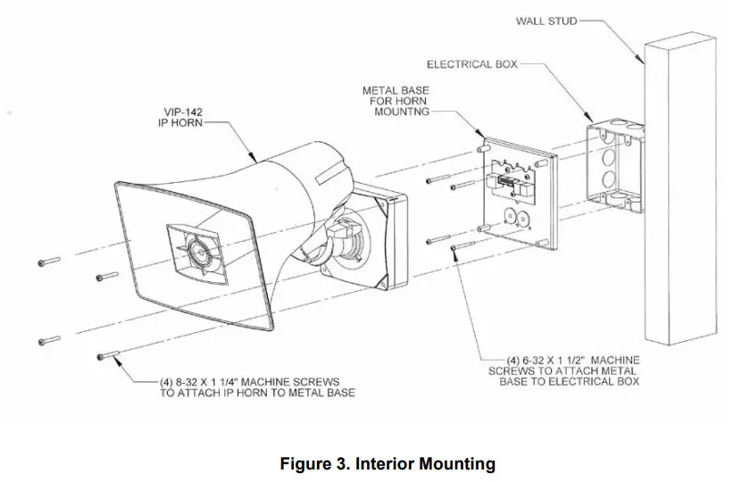 VALCOM VIP-142 High Power IP Talkback Paging Horn - Figure 3