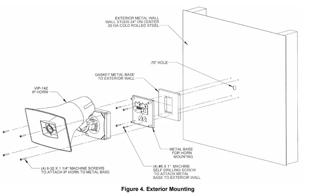 VALCOM VIP-142 High Power IP Talkback Paging Horn - Figure 4