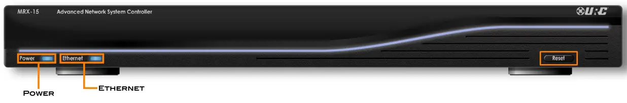 URC Automation MRX 15 Advanced System Controller - Front Panel Description