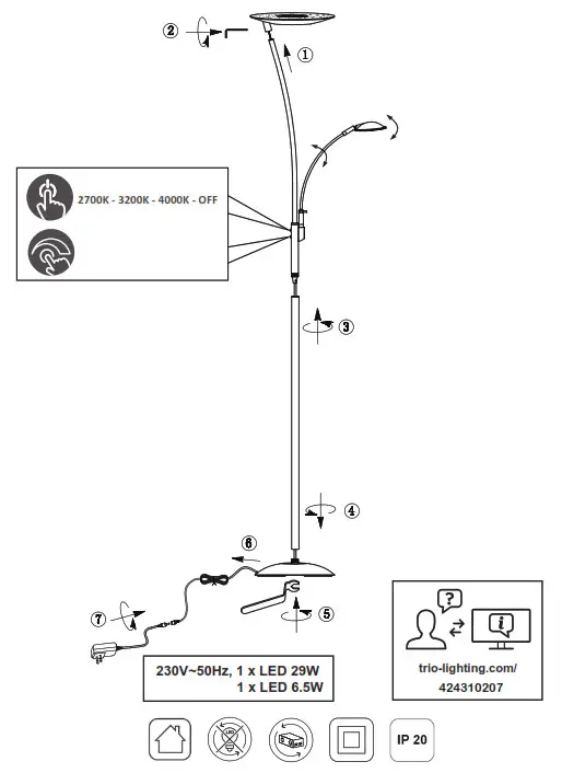 TRIO 424310207 GRANBY Lamp