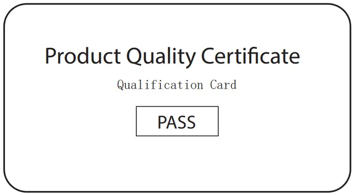 Product Quality Certificate