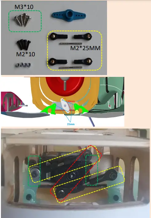 Main gear door servo installation