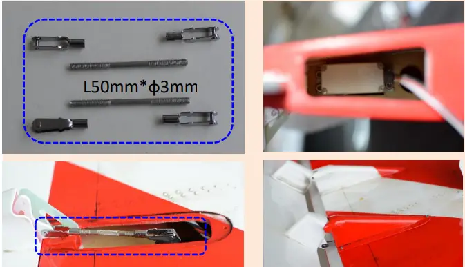 Flap servo installation