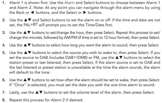 FIG 12 How to Set the Alarm