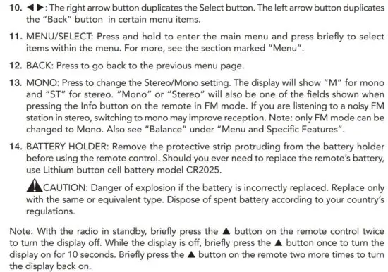 FIG 8 Guide to Features (Remote Control)