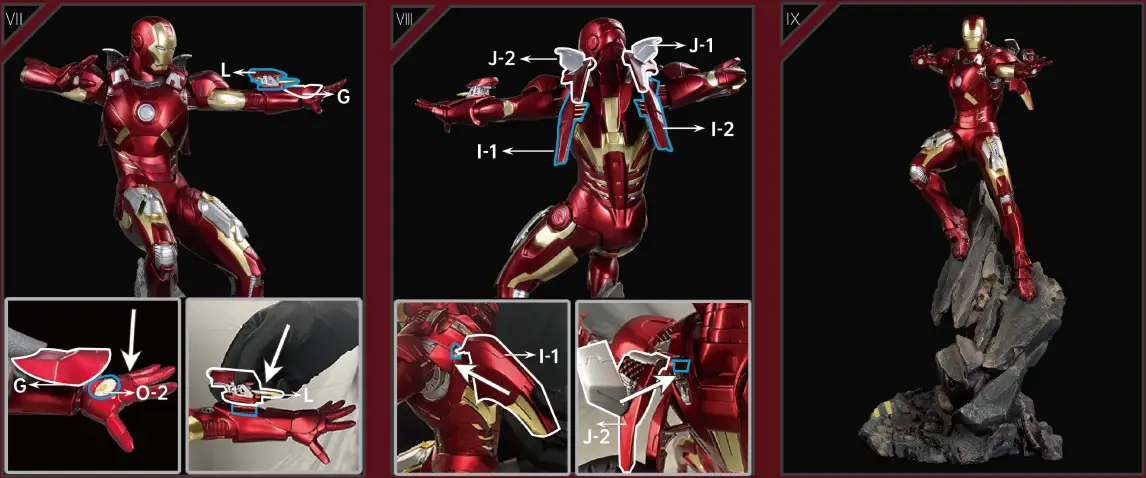 QUEEN STUDIOS Mark 7 1-4 Iron Man fig 3