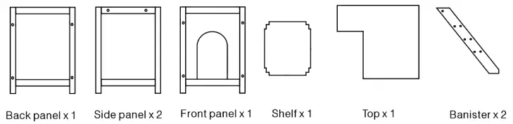 FORCLOVER PS7391 Wooden Dog House