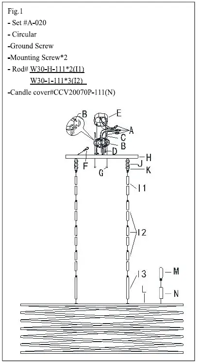 lowes-4676-111-8-Light-Dark-Bronze-with-Mosaic-Gold-Inte-Modern-Contemporary-Chandelier-Instruction-fig-1