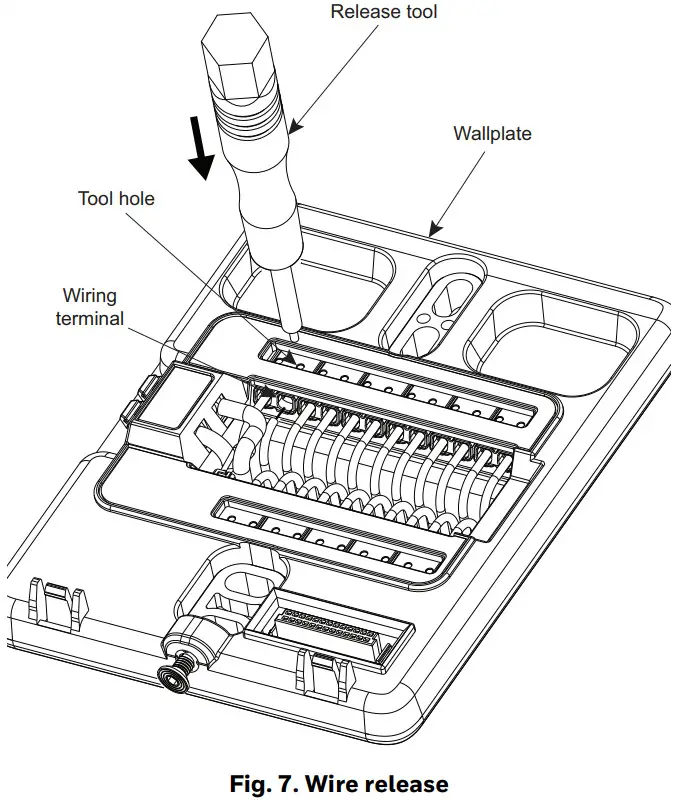 Honeywell TC500A Commercial Thermostat Mounting - fig 7