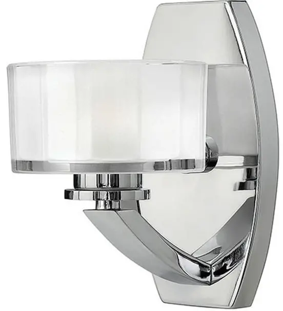 HINKLEY 5590CM-LED Meridian LED 7 inch Chrome Vanity Light Wall Light
