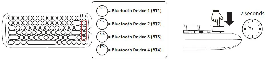 perixx-PERIBOARD-734 2.4G-Bluetooth-Wired Mechanical-Rechargeable-Mini Keyboard-8