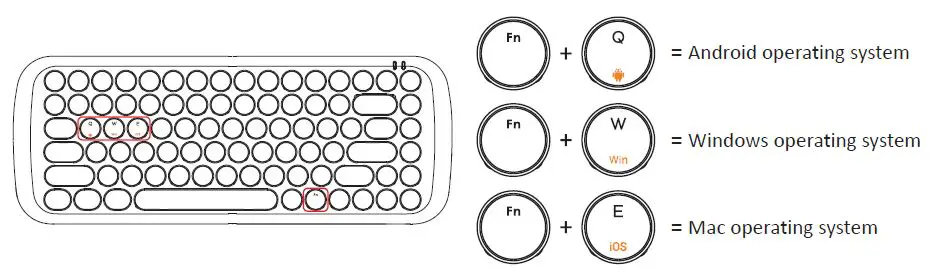 perixx-PERIBOARD-734 2.4G-Bluetooth-Wired Mechanical-Rechargeable-Mini Keyboard-9