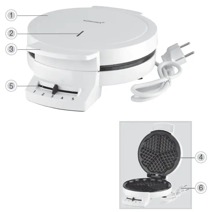 KORONA-41001-Waffle-Maker-FIG-1