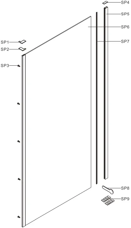 Pavo BeBa 26058 Sliding Door Enclosure A4