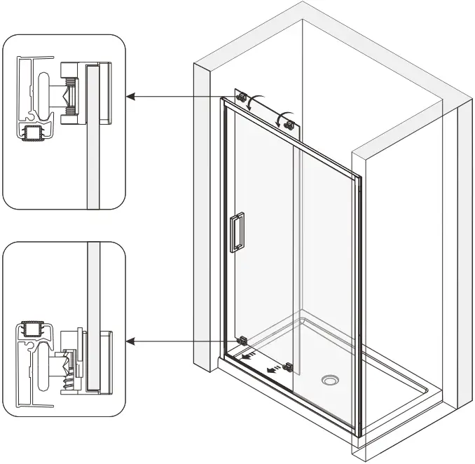 Pavo BeBa 26058 Sliding Door Enclosure B8