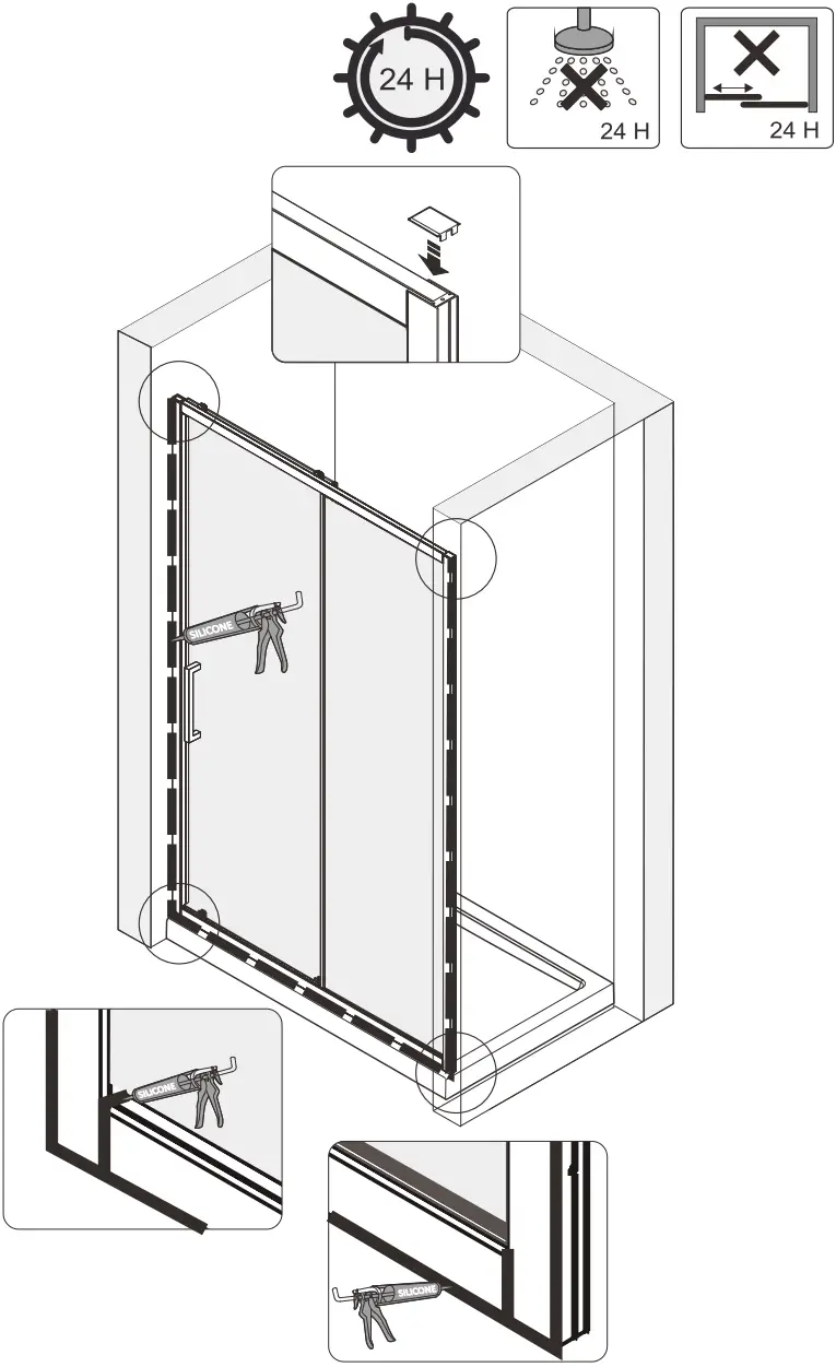 Pavo BeBa 26058 Sliding Door Enclosure B9