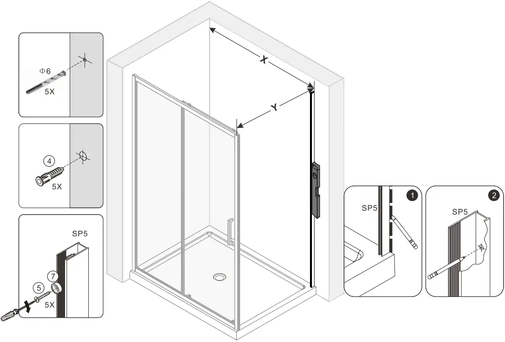 Pavo BeBa 26058 Sliding Door Enclosure C2