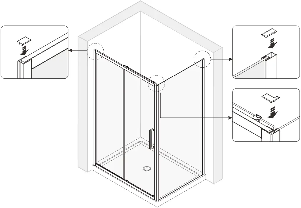 Pavo BeBa 26058 Sliding Door Enclosure C5