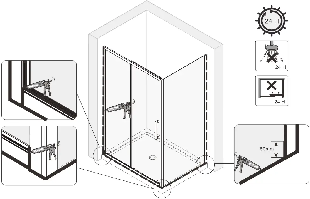Pavo BeBa 26058 Sliding Door Enclosure C6