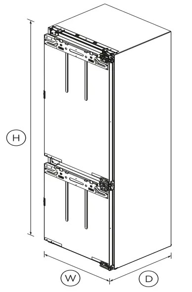 Fisher and Paykel RB2470BRV1 Integrated Refrigerator Freezer - fig 1