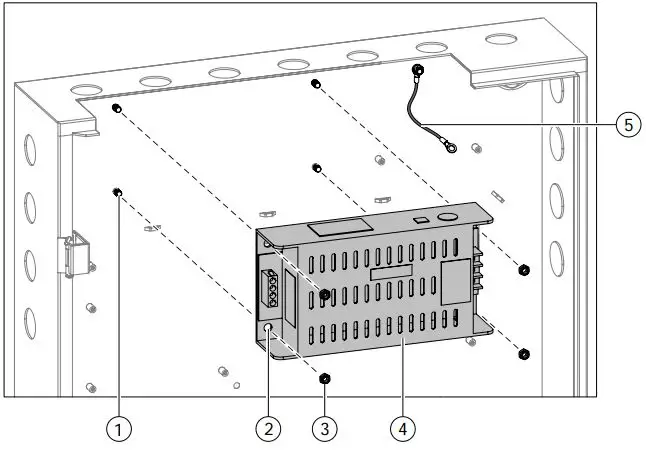 SIEMENS FH2016 EBA2001 Booster Amplifier Enclosure Installation Guide - Installing the power supply