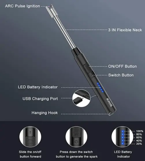 RONXS-JL872-10-USB-Rechargeable-Electric-Lighter-fig-1