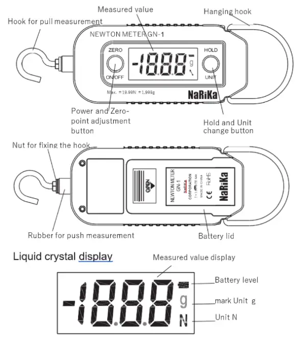 ARBOR SCIENTIFIC 01-7000 Digital Newton Meter - Instructions