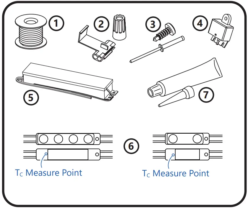 Tetra GELTD2471 1E Series LED Lighting System - Components
