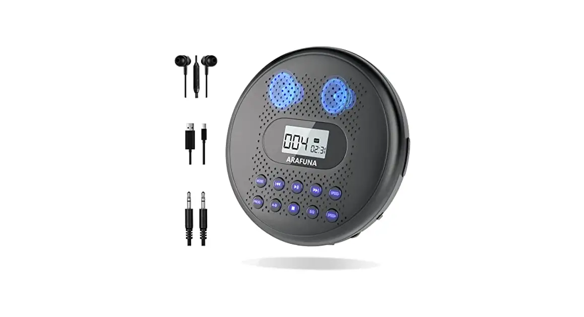 Arafuna Cd5189b Portable Cd Player With Dual Stereo Speakers User Guide