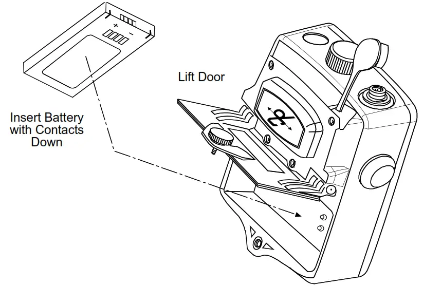David Clark U9920-GPB Wireless Pushback Gateway - Battery Insertion