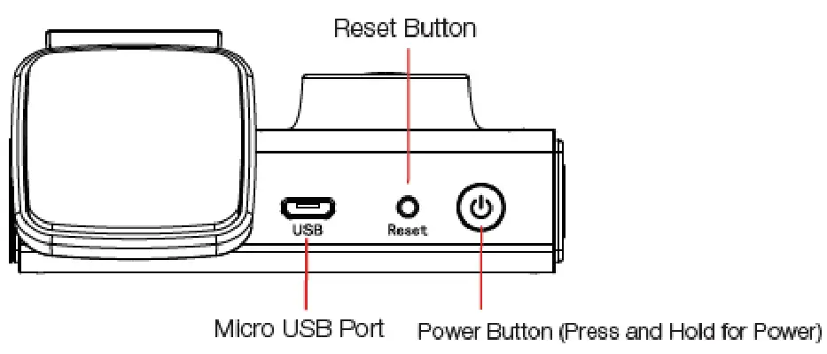 Cobra SC200 Quad HD Dash Cam with GPS and Wi-Fi - HARDWARE INTERFACE