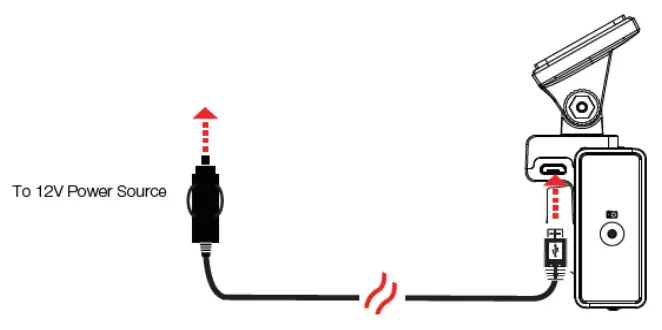 Cobra SC200 Quad HD Dash Cam with GPS and Wi-Fi - POWER