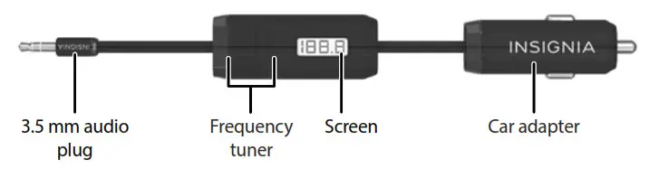 NS-M35FMT2-C 3.5 mm Universal FM Transmitter - FEATURES
