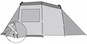 kogan KDCMPTNT4PA 1 Bedroom Familt Camping Tent - tent body5