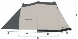 kogan KDCMPTNT4PA 1 Bedroom Familt Camping Tent - tent body7