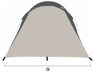 kogan KDCMPTNT4PA 1 Bedroom Familt Camping Tent - tent body8