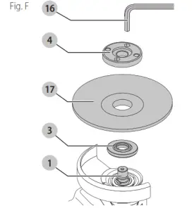 DEWALT Heavy Duty Small Angle Trigger Switch Grinder - Fig F