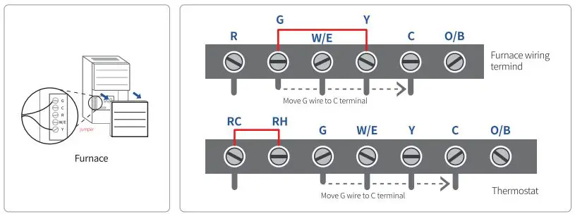 Vine Smart Wi-Fi Thermostat with Nightlight TJ-225 User Guide - Conventional system without the C wire