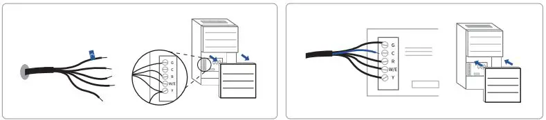 Vine Smart Wi-Fi Thermostat with Nightlight TJ-225 User Guide - If you do not have a C-wire connected to your old thermostat, please check below wiring diagram
