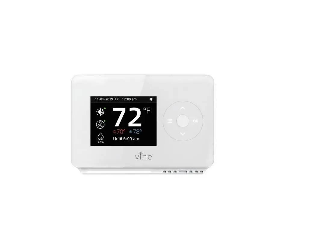 Vine Smart Wi-fi Thermostat With Nightlight Tj-225 User Guide