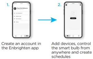 enbrighten WFD7109 Wi Fi Smart LED Filament Bulb - Set up account